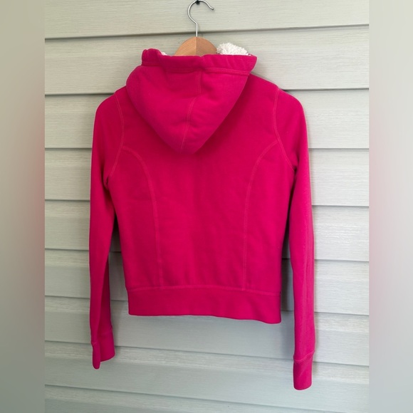 ABERCROMBIE & FITCH hot pink fleece lined hoodie Y2K - Picture 6 of 15
